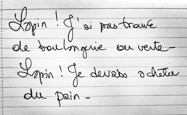 Pas de boulangerie ouverte lapin